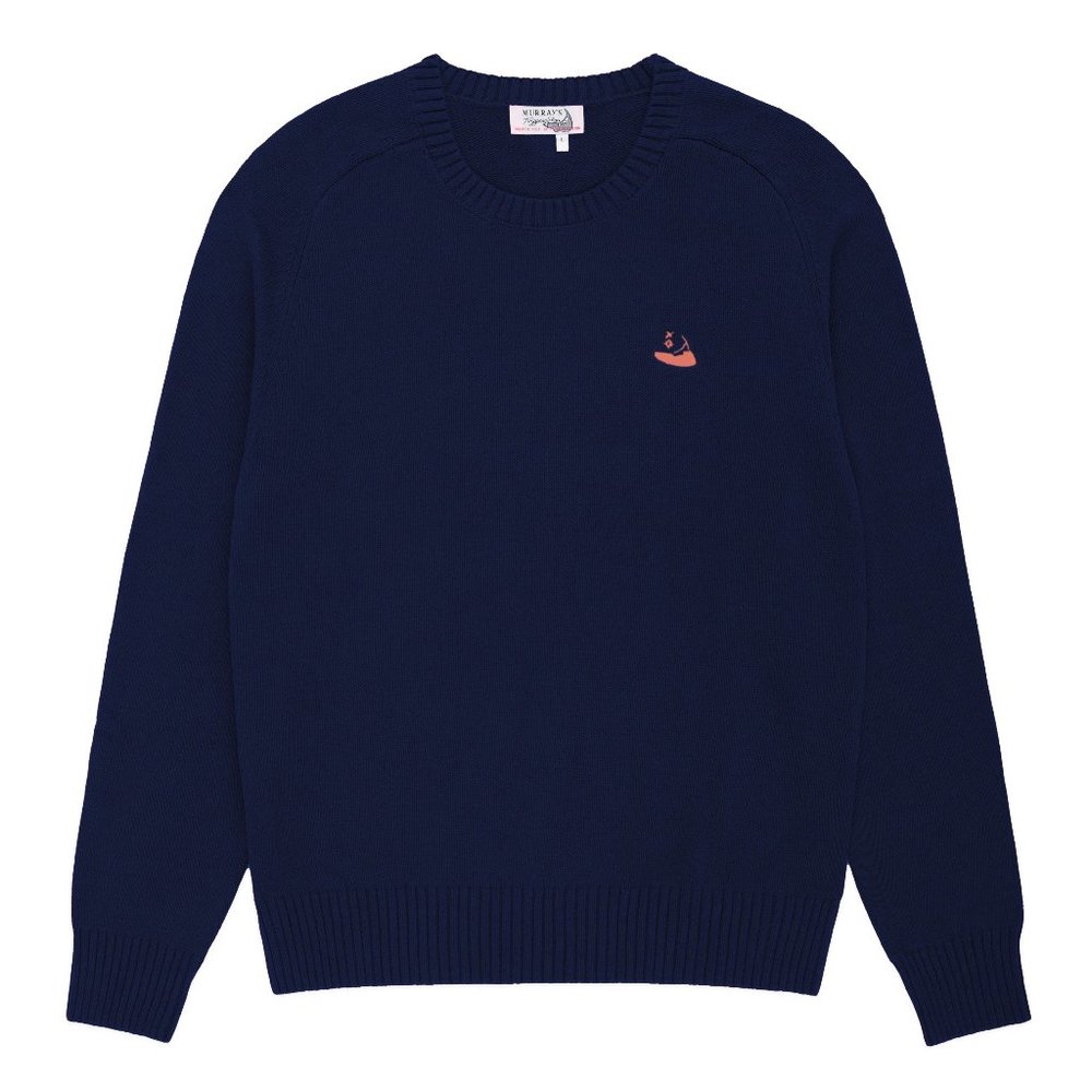 NWT Murrays Toggery Shop Nantucket Reds Collection Navy Blue Sweater with Logo